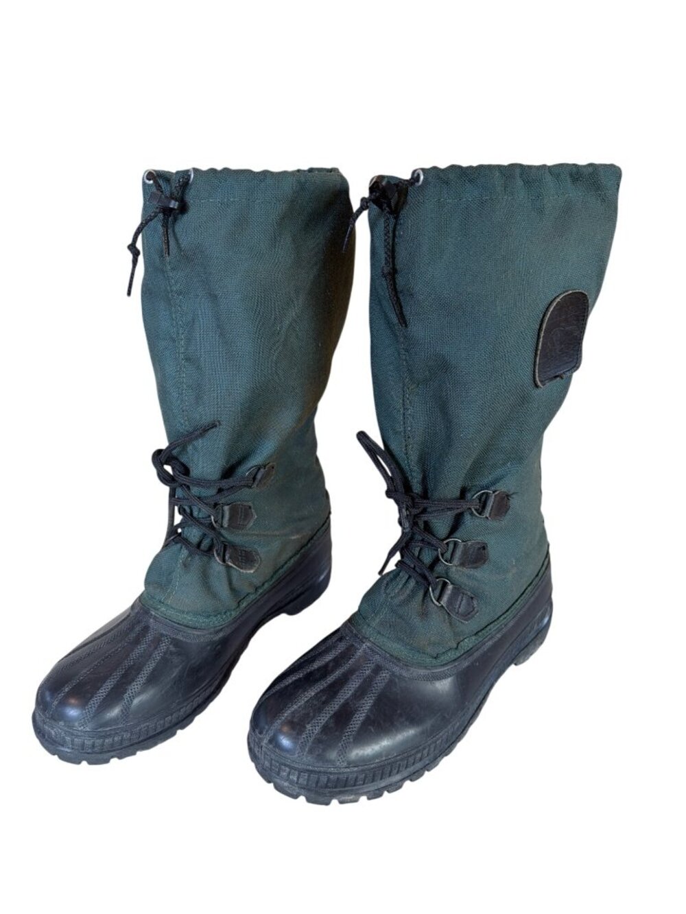 Sorel Kaufman Insulated Lined Winter Green Snow Boots Size 11 ** Vintage
